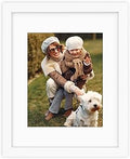Golden State Art, 11x14 White Photo Wood Collage Frame, for (1) 8x10 with Real Glass and White Mat