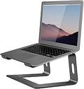 Orionstar Ergonomic Laptop Stand, Premium 5mm Aluminum Riser for 10-15.6 Inch Notebook Computer, Tool-Free Detachable Elevator Holder for Desk Office, Sturdy Riser for Eye-Level Neck Relief, Black