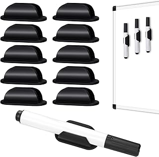 AIERSA Large Silicone Marker Holder for White Board, Dry Erase Adhesive Marker Holder for Classroom Desk, Clipboard, Lockers, Wall