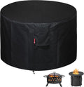 SheeChung Fire Pit Cover Round 30"Dx25"H,Propane Firepit Covers for BALI OUTDOOR Fire Pit,Waterproof 600D Outdoor Cover,Outside Gas Fire Pit Cover