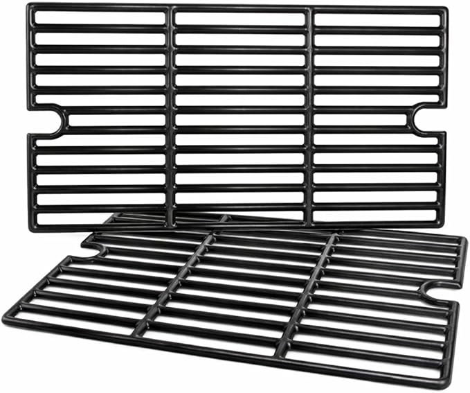 GRISUN 16.5" Cast Iron Cooking Grates for Charbroil Smoke Hollow, Grill Grates Replacement Parts for Gas Grill Model Smoke Hollow PS9900, 7000CGS, Charbroil 463722315 463722313 463750914
