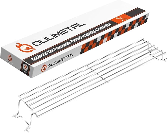 QuliMetal Stainless Steel Warming Rack for Weber Spirit 300, Grill Parts for Weber Spirit 2 300 Series Grills with Front Control Knobs, 7641 Upper Rack for Weber Genesis Silver Gold B/C Grills