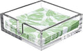 CY craft Acrylic Lunch Napkin Holder,Table Top Decorative Napkin Tray for Dining Table and Kitchen,Clear Luncheon Napkin Holder Tissue Dispenser, Horizontal Display,7.1 x 7.1 x 2.6 inches