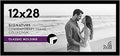 Americanflat 12x28 Picture Frame with Polished Plexiglass - Signature Collection - Gallery-Style Frames Made of Engineered Wood - Photo Frame for Wall Display - Black