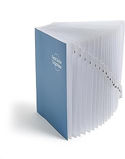 Smead Expandable Office Desk File Sorter, Office Supplies, Alphabetic (A-Z) Desk Organizer, 20 Indexing Dividers, Laminated Tabs, Letter Size, Dark Blue, Office Desk Accessories (89282)