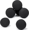 GRISUN Ceramic Fire Balls, 5 Inch Set of 6 Round Fire Stones for Natural or Propane Fireplace, Reusable Fireballs for Indoor & Outdoor Fire Pit/Fireplace/Fire Bowls, Black