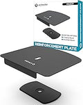 ULTRARM Steel Monitor Mount Reinforcement Plate for Thin Glass & Other Fragile Tabletop - Steel Bracket Plate Fits Most Desk Stand Grommet & C-Clamp Monitor Arm Mounts Installation Black MAAC-P