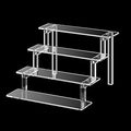 Perfume Organizer Cupcake Display Stand Cologne Organizer for Men, 12inch Tiered Acrylic Storage Shelves, Clear Riser Plastic Holder Compatible with Funko Pops Figures, Ornament, Skincare, Vanity