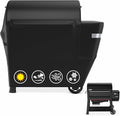 Utheer Grill Cover for Weber Searwood XL 600 Pellet Grill, Heavy Duty 600D Waterproof Fabric Grill Cover for Weber 3400146, Black