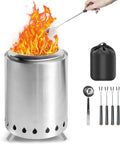 Tabletop Fire Pit Outdoor, Wood Pellet Table Top Firepit, 7 Inch Mini Fire Pit with Removable Ash-Pan, Firepit with Carry Bag for Outside Patio Camping Backyard Picnic