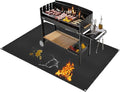 Under Grill Mat for Outdoor Grilling, 32 x 48 inches Double-Sided Fireproof Waterproof BBQ Protector for Deck and Patio Under Grill Mat for Outdoor BBQ