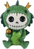 Ebros Furrybones Tatsu Dragon Figurine Small 3.25" Furry Bones Skeleton Monster Collectible Decor Statue Gothic DOD Fantasy Dragons Drakes Wyrmlings Themed Skulls Skeletons Decorative Sculpture