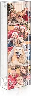 NIUBEE Photo Booth Acrylic 2x6 Picture Frame, Double Sided Mini Block Desktop Display