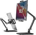 Portable Monitor Stand, Large Clamp - Heavy Duty Aluminum Desktop, Knob-Locking Adjustable Arm Mount for 7.9-18.5" Portable Monitors & Tablets, Max Load 3.3 lbs (Black)