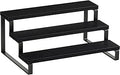 Giikin 3 Tier Spice Rack, Cabinet Organizer Shelf, Wooden Spice Rack for Countertop, Kitchen Counter Storage Shelves Cupcake Stand Holder Display Stand, Black