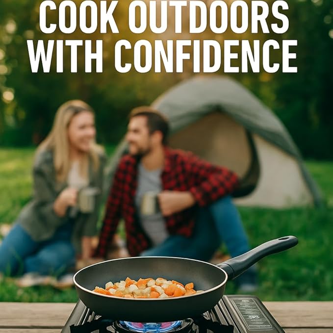 Olympia Outdoor Camping Stove - 7,000 BTU Butane Burner, Piezo Ignition, Carry Case