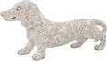 SIMON'S SHOP 11'' Dachshund Sculpture, White Wiener Dog Statue, Standing Puppy Figurines for Dog Lovers, Home Office Table Mantel Bookshelf Décor Visit the Store