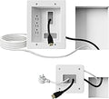 Mount-It! in-Wall TV Cable Concealer Kit with Recessed Power – Triple Outlet, 9ft Cord, and Hand Saw – Easy, Safe Cable Management for Organized TV and Home Theater Setups
