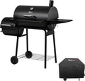 Royal Gourmet CC1830SC Charcoal Grill Offset Smoker with Cover, 823 Square Inches, Black, Perfect for Backyard Cooking, Outdoor Camping