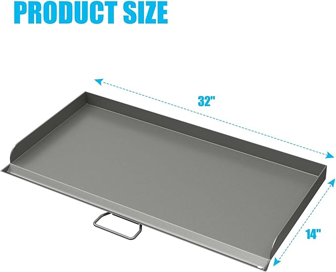 14'' x 32'' Professional Flat Top Steel Griddle for Camp Chef Griddle Plate for Camp Chef EX60LW EX60P EX60PP EX60P EX60B EX280LW DB60D YK60LW YK60LWC12 EX90LWB Stoves with Carry Bag