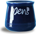 ONTUBE Porcelain Pens Holder Stand,Ceramic Pencils Holder (Navy)