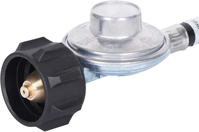 GasSaf 6 FT Propane Regulator Hose, Propane Adapter Hose with Regulator for Blackstone Griddle, Black-Stone Replacement Parts Suitable for 17”& 22” Tabletop Griddles