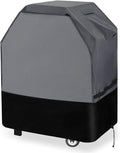 Heavy Duty Grill Cover 32 Inch, 600D Oxford Water Resistant UV & Fade Resistant BBQ Cover for Weber Char-Broil Dyna Glo Nexgrill Charcoal Gas Grill (32”W x 25”D x 43”H, Gray/Black)