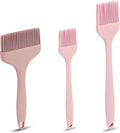 LELE LIFE 3 Sizes Silicone Basting Brush, Extra Large Heat Resistant Pastry Brush Spread Oil Butter Sauce Marinade for BBQ Grilling Baking Kitchen Food Cooking (Pink)