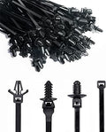 120 Packs Car Mount Wire Tie, Nylon Push Mount Cable Zip Tie Strap Self-Locking Tie,Fastener Cable Clips for Sorting Out Cable and Wire Clearly, Household Construction Electronic Auto Industry