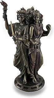 Veronese Designs 8 1/4" Tall Hecate Greek Triple Goddess of Magic Statue Cold Cast Resin Antique Bronze Finish Moon Goddess Sculpture