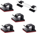 SOULWIT 50 Pcs Self Adhesive Cable Management Clips, Cable Organizers Sticky Wire Clips Cord Holder for TV PC Laptop Ethernet Cable Desktop Home Office (Black)