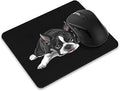 WIRESTER Non-Slip Rectangle Mousepad, Boston Terrier Dog Lying Down Looking Up Mouse Pad for Home, Office and Gaming Desk