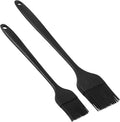 Silicone Basting Pastry Brush, Heat Resistant Cooking Brush for Oil and Sauce. BPA Free and Dishwasher Safe (2 Pcs).