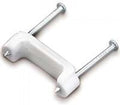 Gardner Bender PS-75 Insulated Staples, ¾ Inch, Secures Romex, UF & (NM) Non-Metalic Cable, Polyethylene - UV Resistant, Splinter Free, 50 Pk, White