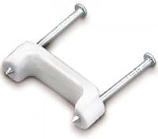 Gardner Bender PS-75 Insulated Staples, ¾ Inch, Secures Romex, UF & (NM) Non-Metalic Cable, Polyethylene - UV Resistant, Splinter Free, 50 Pk, White