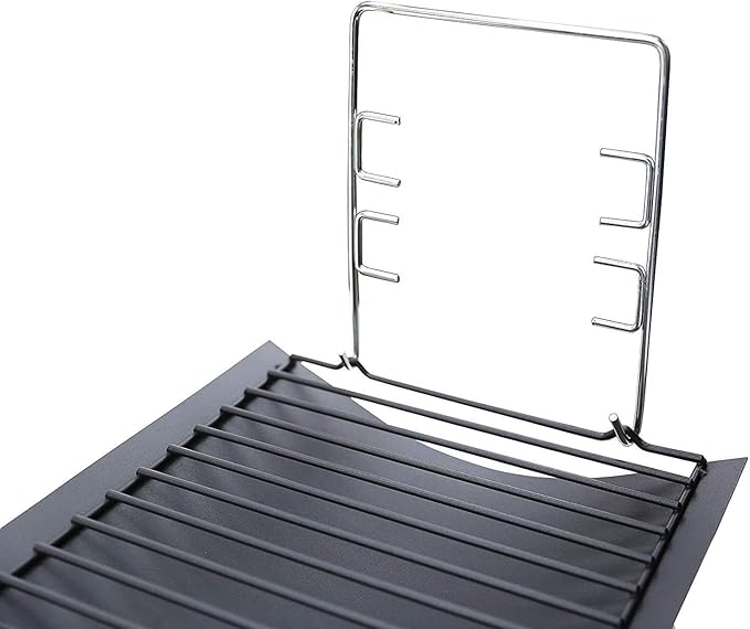 27 Inch Ash Pan Replacement for Chargriller 1224, 1324, 2121, 2222, 2727, 2828, 2929, Charbroil 17302056 Charcoal Grills, Charcoal Tray Grates with 2pcs Fire Grate Hangers for Chargriller Parts