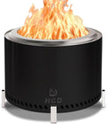 HGD 19.5" Smokeless Firepit with Stand, Stainless Steel Wood Burning Fire Pit for Friends & Family Gatherings, Secondary Combustion Outdoor Patio Stove for Garden BBQ & Bonfire (Black)