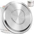 27 Inch Stainless Steel Fire Pit Lid for Solo Stove Yukon, Weather-Resistant, Silver, Waterproof, Plastic
