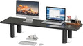 suptek Dual Monitor Stand Riser, 32.28Inch Large Monitor Stands for 2 Monitors, Computer Monitor Stand, Wooden Desktop Oraganizer Shelf for Office Desk Computer,TV,Laptop