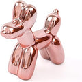 Notakia Cute Ceramics Pink Balloon Dog Statue Crafts Living Room Desktop Decorations,Handmade Modern Small Ceramic Animal Statue Ornament Home Decor Accents (Pink Balloon Dog)