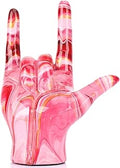 Pink Hand Gesture Decor Statue,Modern Art Home Decor Accent I Love You Sign Language,Objects Gifts for Couples Bedroom Coffee Table Centerpiece,Countertop,Desktop,Bookshelf