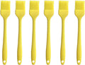 Silicone brush, Oil Brush for BBQ Kitchen Cooking Baking and Grilling (6 PCS,yellow)