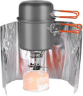 Fire-Maple FMC-207 Compact Cooking Set - 600ml Aluminum Pot with Lid, 2100W Mini Gas Stove & Windshield, Ultra-Light (348g) for Backpacking and Camping