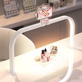 Upgrade Large Half Moon Light for Nail Desk with Phone Holder for Nail Lamp, Arch Moon Light Tech Perfect for Professional Manicure (White, Large)