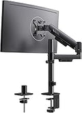 ErGear Single Monitor Arm, Adjustable Desk Gaming Monitor Mount for 13-34″ Screens, Up to 19.8 lbs, Enhanced Stability with Integrated C-Clamp, Upgraded Cable Management, VESA 75x75/100x100mm, Black