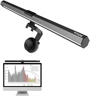 Monitor Light Bar, USB Powered LED Computer Light for Desk/Office/Home, 3 Adjustable Color Temperature, 10 Dimming Brightness Levels, No Screen Glare, Black