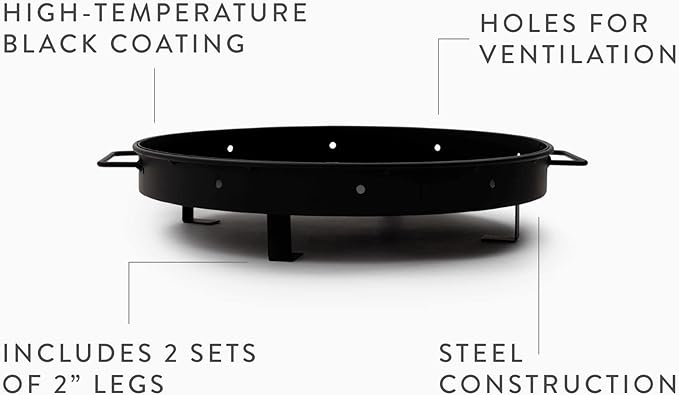 Barebones Cowboy Grill Charcoal Tray - Outdoor Cooking and Camping - Perfect Fire Pit BBQ for the Backyard or Campground Grill - Fireplace Outdoor Cooking