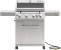 Monument Grills 4+1 Burner Natural Gas Grill with Natural Gas Hose, 50,000 BTU Stainless Steel Outdoor Patio Barbecue Grill, Broil Zone Fast Heating, Knob Lights, and Easy Cleanup, M415BZNG