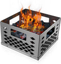 Stainless Steel Charcoal Basket Smoker Box for Oklahoma Joe's Smoker, Firebox Smoker Accessories for Most Offset Smoker Grill, Outdoor Cooking Charcoal Box Parts, 10" x 10" x 6"