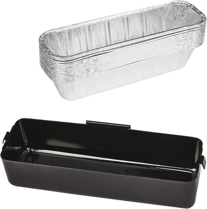 QuliMetal Grease Catcher with 15Pack Aluminum Foil Liners for Camp Chef Griddles - Fits Models SG100, SG90, SG14, SG30, SG60, FTG600, FTG900, FTG475 Portable Grill Griddles, Grease Cup Collection Pan